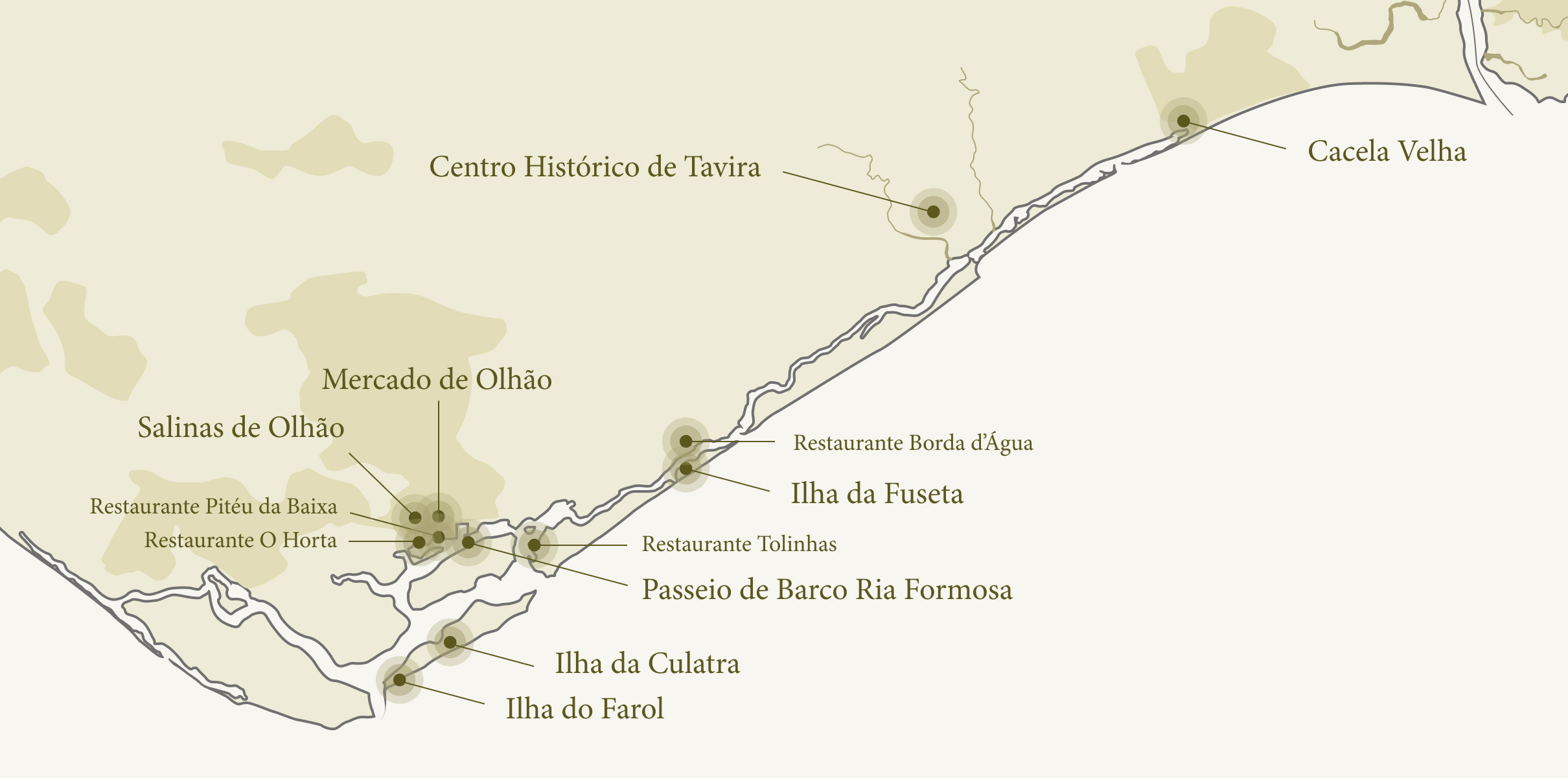 Mapa Tavira